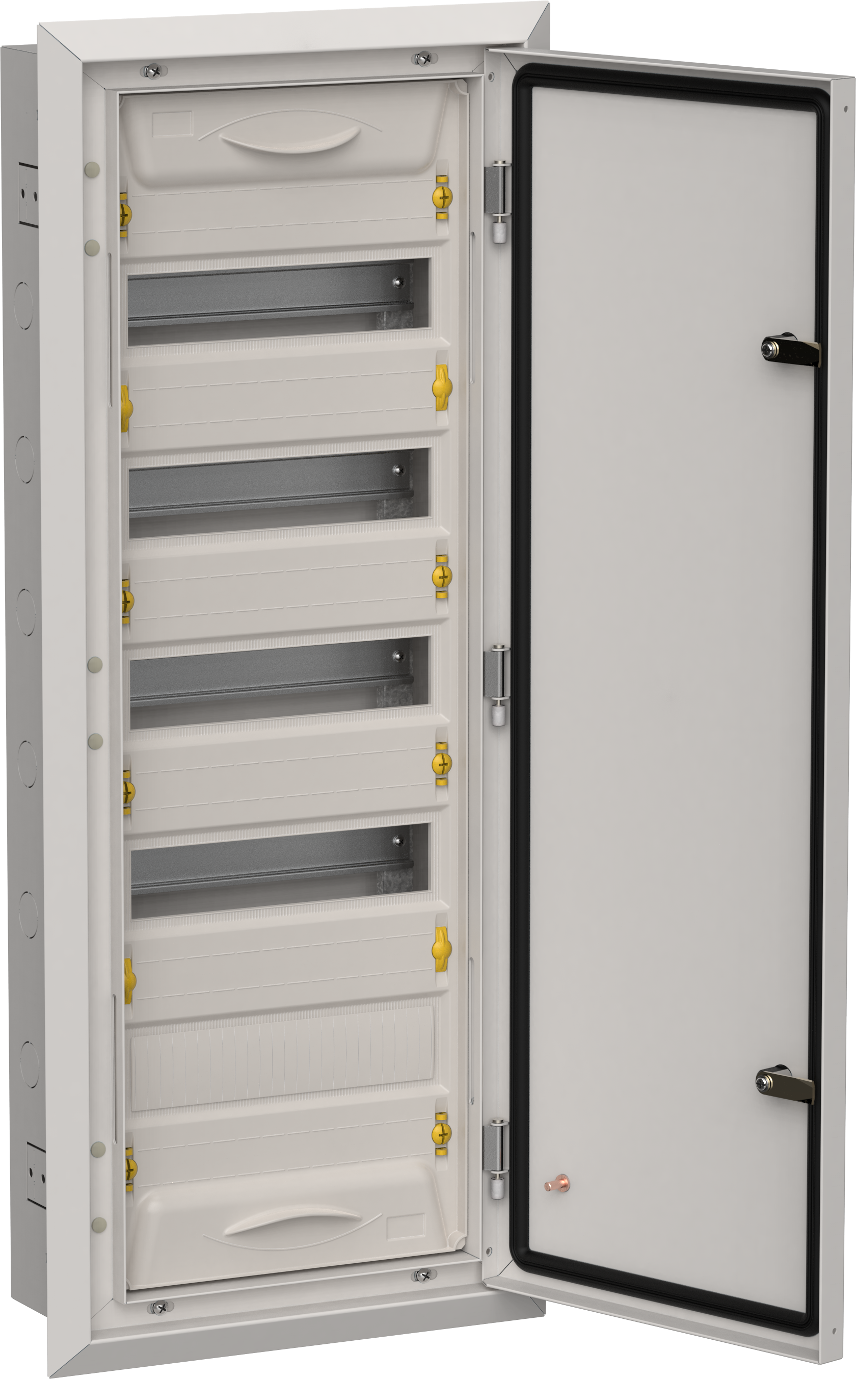 TITAN 5 Корпус металлический ЩРв-60 (1х60) 880х365х130мм IP31 серый (одна дверь) IEK TI5-50-V-060-31-7035