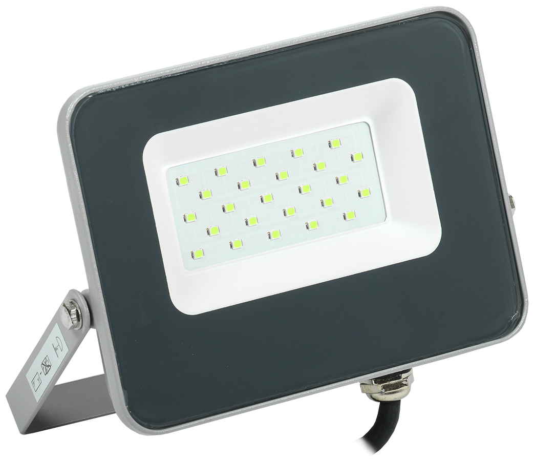 Прожектор светодиодный СДО 07-20G green IP65 серый IEK LPDO7G-01-20-K03