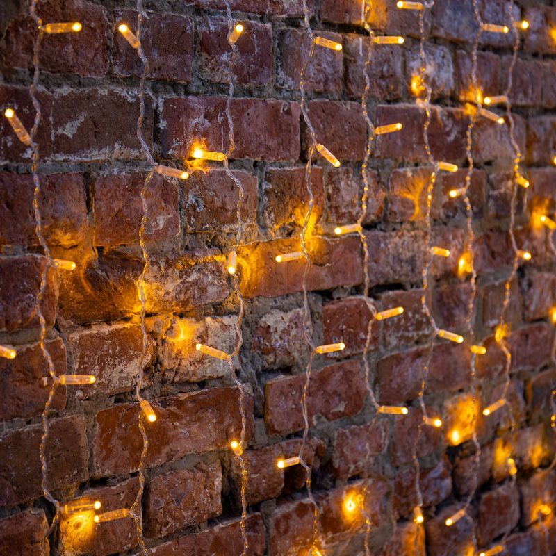 Гирлянда светодиодная Занавес 2х1,5м 192 LED ЖЕЛТЫЙ прозрачный ПВХ IP65 постоянное свечение 230В нужен блок 303-500-1 NEON-NIGHT 235-301-6