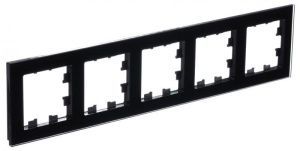 Рамка 5-м AtlasDesign Nature органич. стекло черн. SE ATN321005