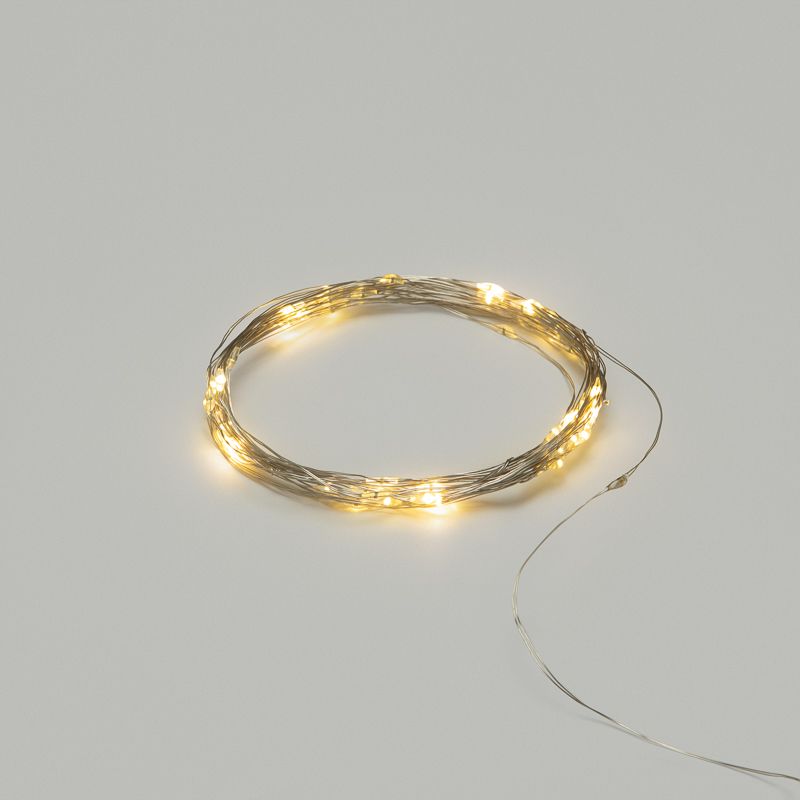 Гирлянда светодиодная Роса 5 м, 50LED, ТЕПЛЫЙ БЕЛЫЙ, IP20, USB NEON-NIGHT - Фото 2