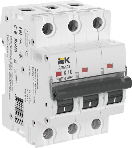 ARMAT Автоматический выключатель M10N 3P K 10А IEK AR-M10N-3-K010