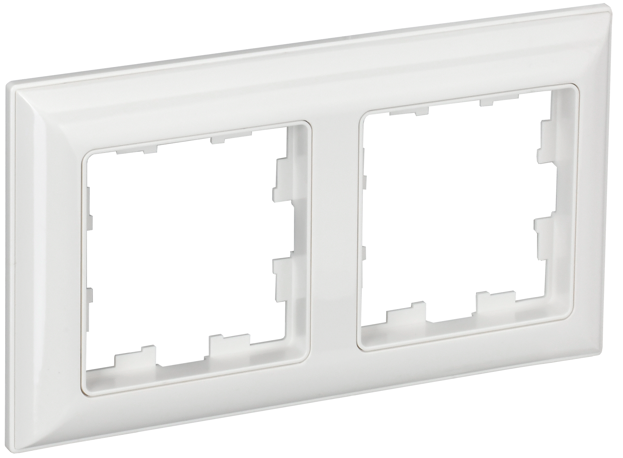 BRITE Рамка 2-местная РУ-2-Бр белый/белый IEK