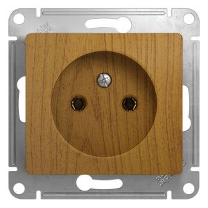 Розетка 1-м СП Glossa 16А IP20 без заземл. механизм дерево дуб SE GSL000541 288557