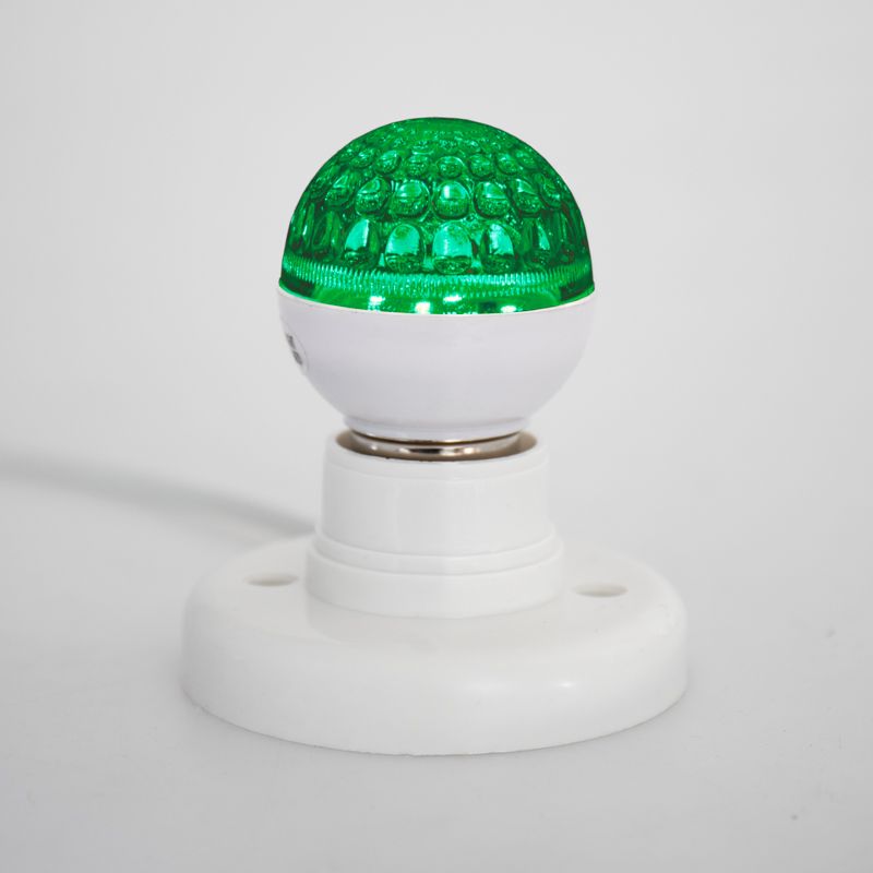 Лампа светодиодная, диаметр 50мм, Е27, 10 LED, 1Вт, ЗЕЛЕНЫЙ, прозрачная колба, 24В, постоянное напряжение NEON-NIGHT - Фото 3