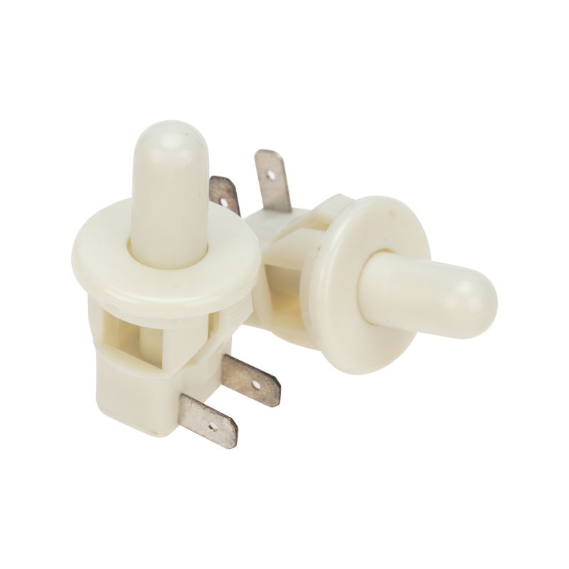 Выключатель-кнопка 250V 2.5А (2с) ON-(OFF) Б/Фикс белый (PBS-19С) (мебельная) REXANT 36-3020