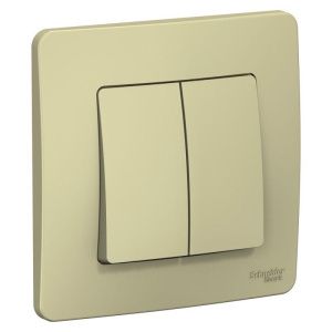 Переключатель проходной 2-кл. СП Blanca 10А IP20 (сх. 6+6) 250В беж. SE BLNVS106607 520106