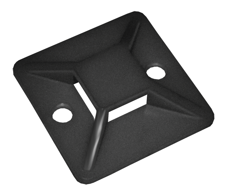 Площадка самоклеящаяся 20х20 черная под хомуты (20шт) IEK UHP31-20-020