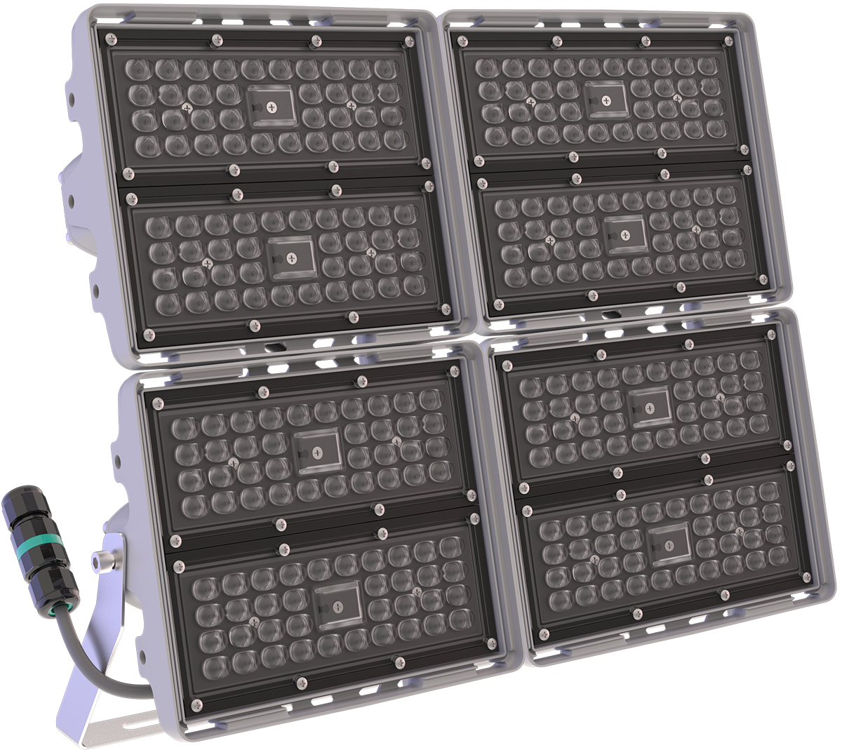 Светильник L-pixel 4/banner/200/Г30/740/(R5)/05/MT-KM/I1-C4/220AC IP66 RAL7035 LEDEL PX200-21416-123-182