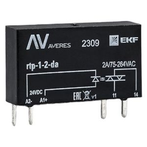 Реле твердотельное однофазное RTP 2 А, для разъема РM slim 23/1 EKF rtp-1-2-da