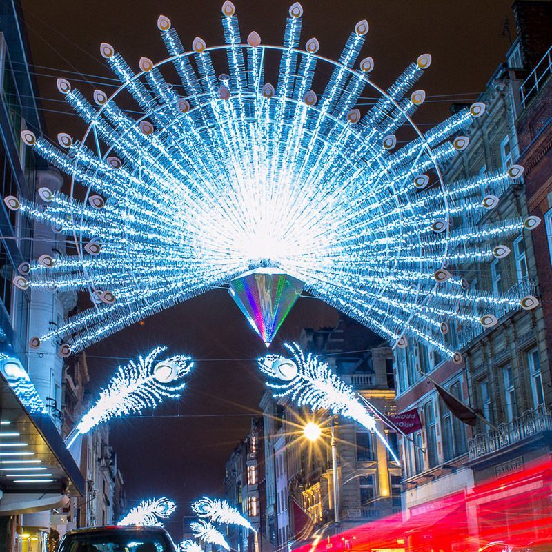 Световое пано Хвост павлина 80х50 см S-0004