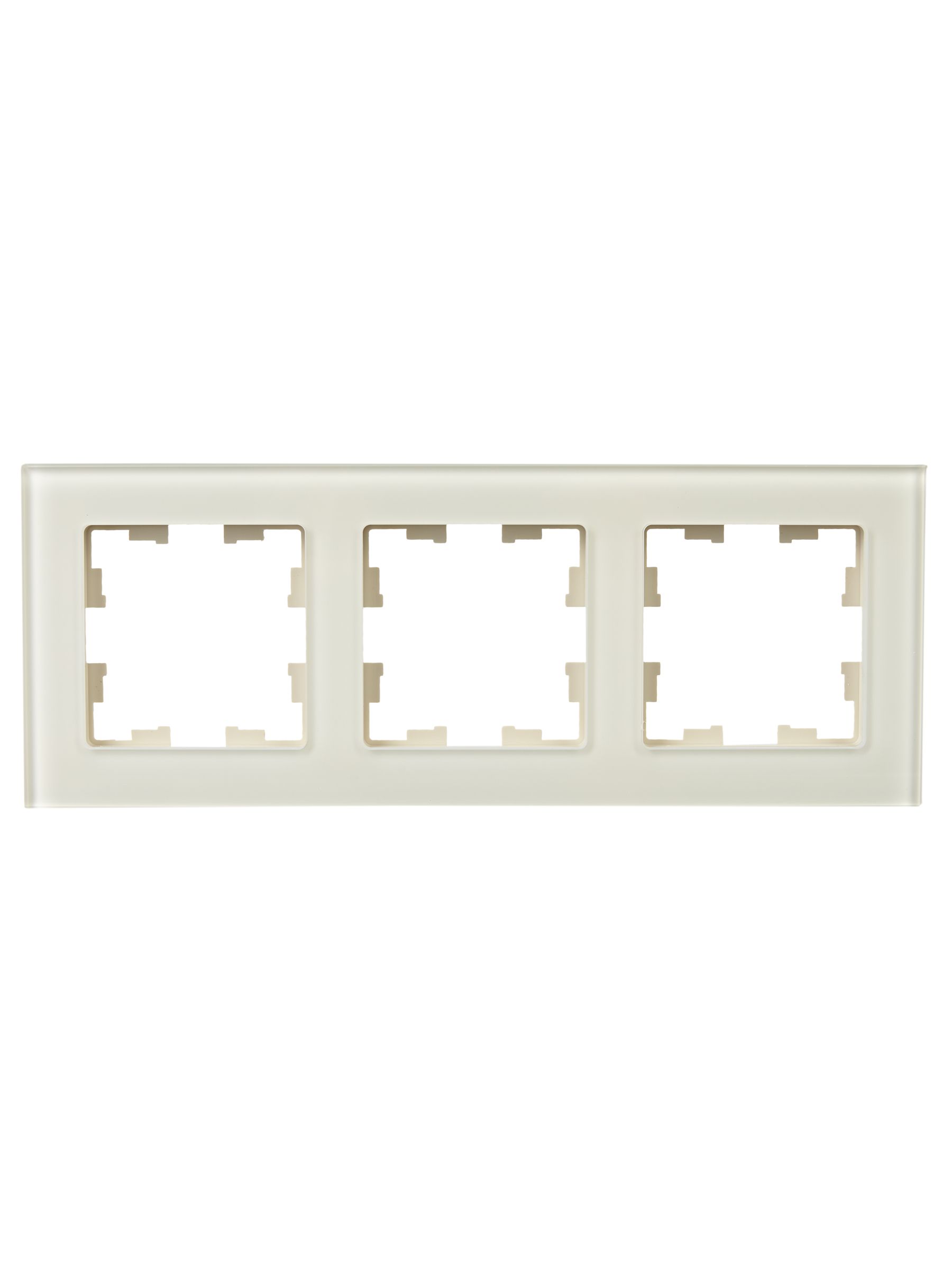 BRITE Рамка 3 -местная РУ-3-2-БрВа стекло ванильный IEK - Фото 5