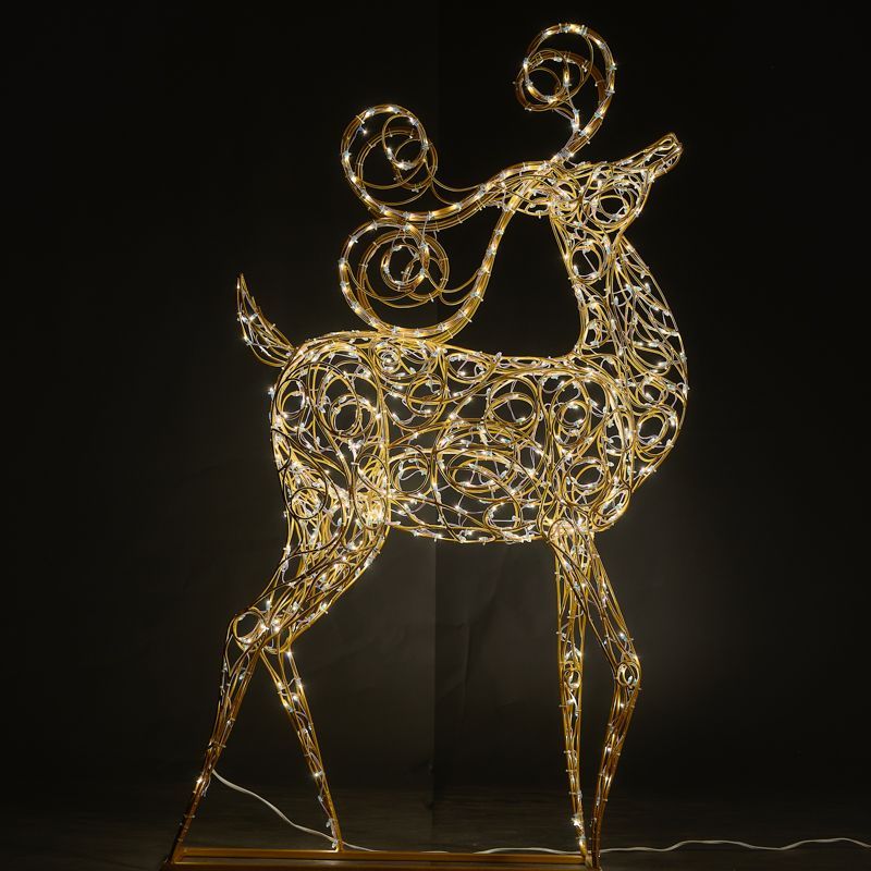 Декоративная 3D Олень с витыми рогами 180 см 501-558