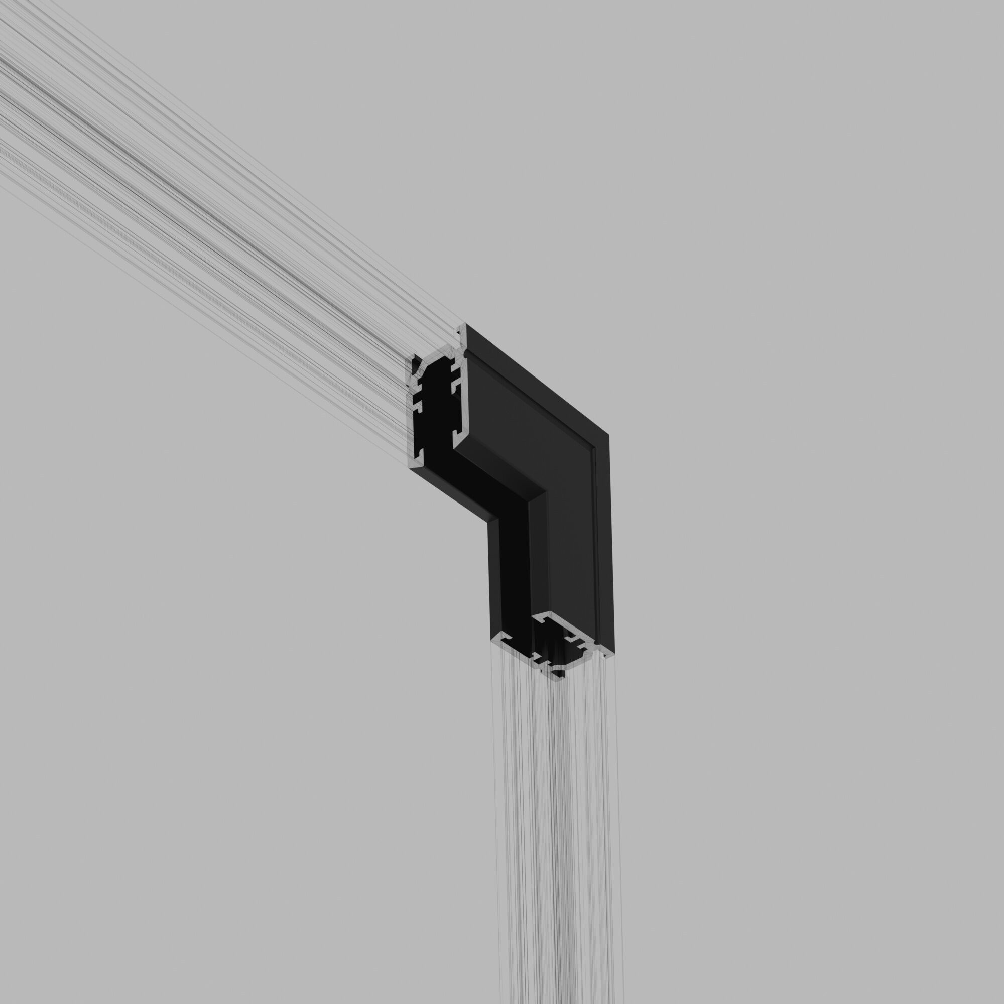 Mini Magnetic Коннектор угловой внутренний для накладного шинопровода (черный) a065640