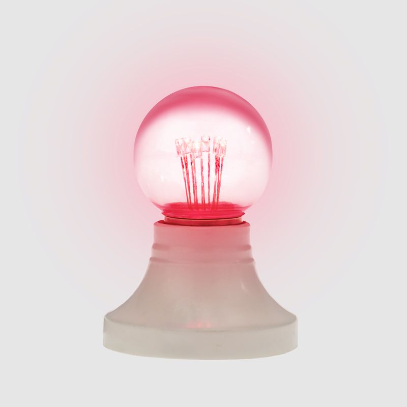 Ретро-лампа светодиодная, диаметр 45мм, E27, 6 LED, 2Вт, КРАСНЫЙ, прозрачная колба, 230В NEON-NIGHT - Фото 3