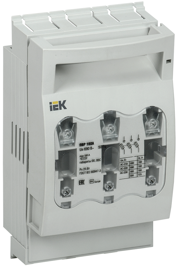 Предохранитель-выключатель-разъединитель 160А IEK SRP-10-3-160