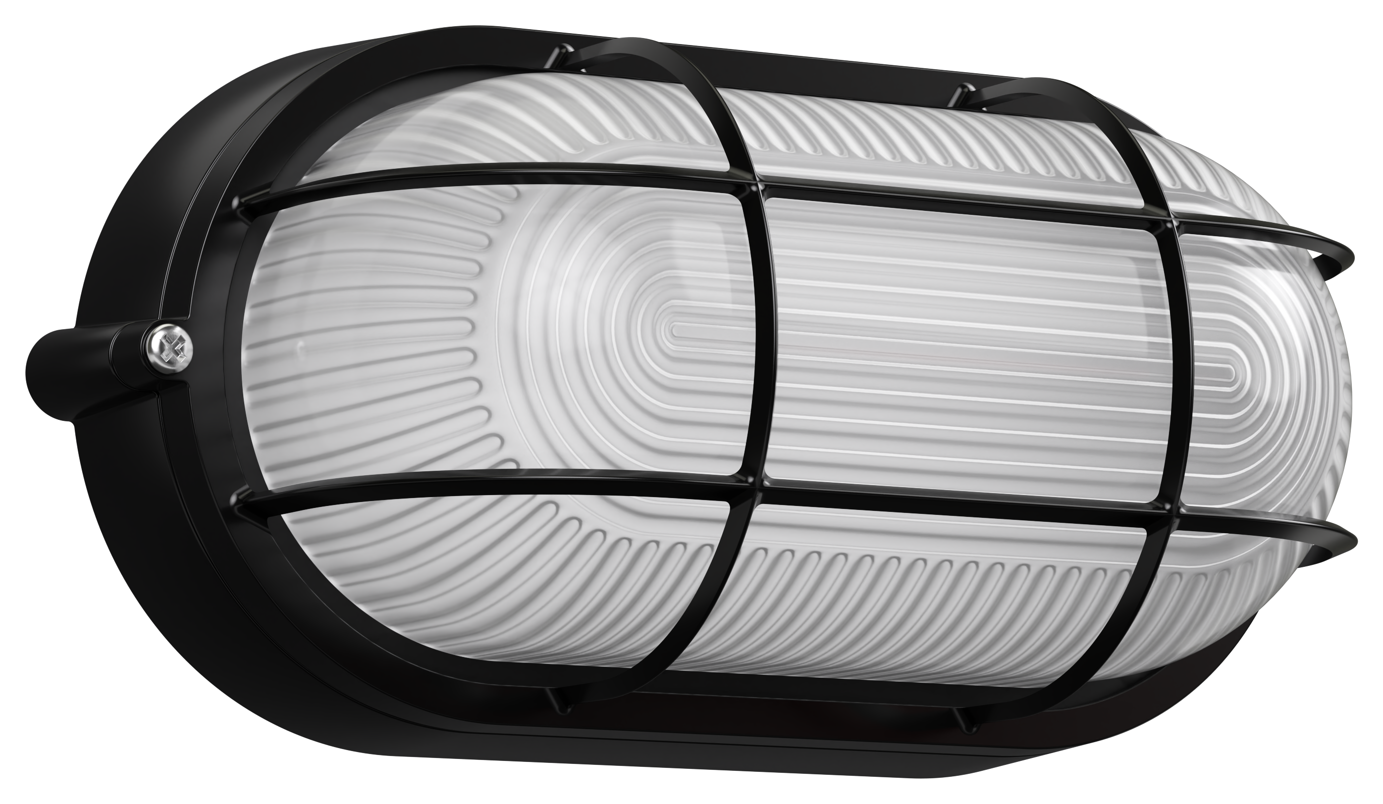 Светильник НПП1402 овал с решеткой 60Вт IP54 черный IEK LNPP0-1402-1-060-K02