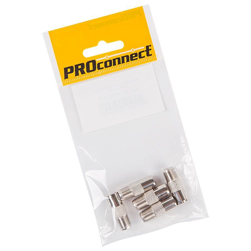 Переходник антенный, (гнездо F - штекер TV), (5шт) (пакет) PROconnect 05-4303-4-9