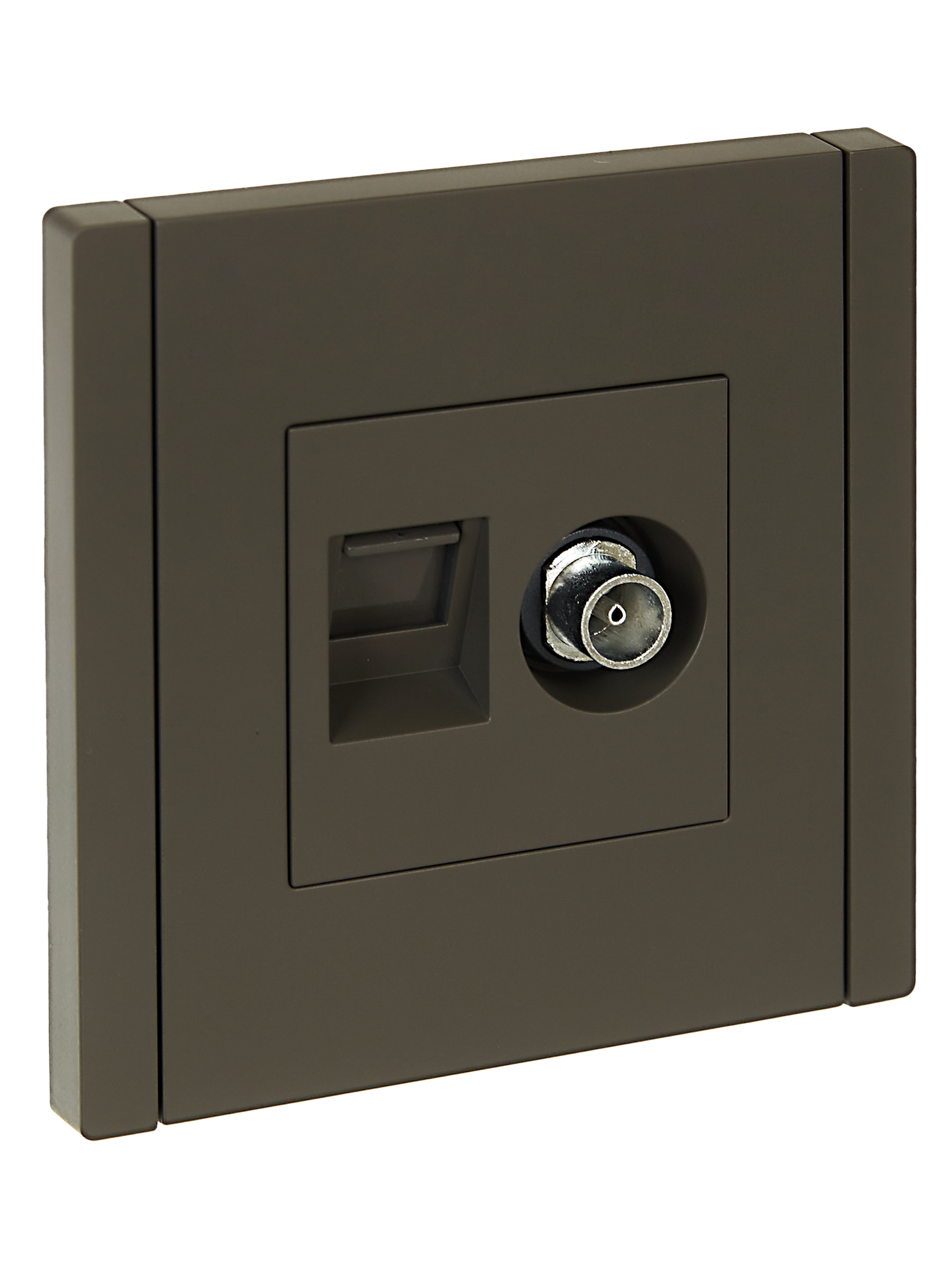 FORTE&PIANO Розетка двойная TV+RJ45 кат.5E FP336 серый IEK FP-AK20-1-K03