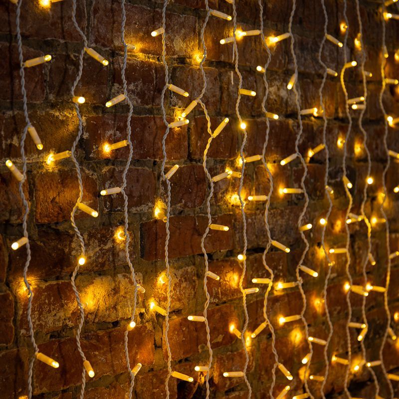 Гирлянда светодиодная Занавес 2х6м 768 LED ТЕПЛЫЙ БЕЛЫЙ белый ПВХ IP65 постоянное свечение 230В нужен блок 303-500-1 NEON-NIGHT 235-296
