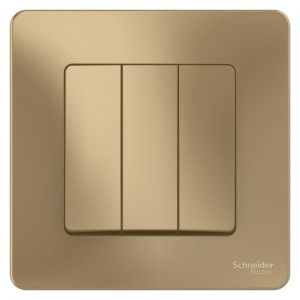 Выключатель 3-кл. СП Blanca 10А IP20 (сх. 1+1+1) 250В титан SE BLNVS100504 1210348