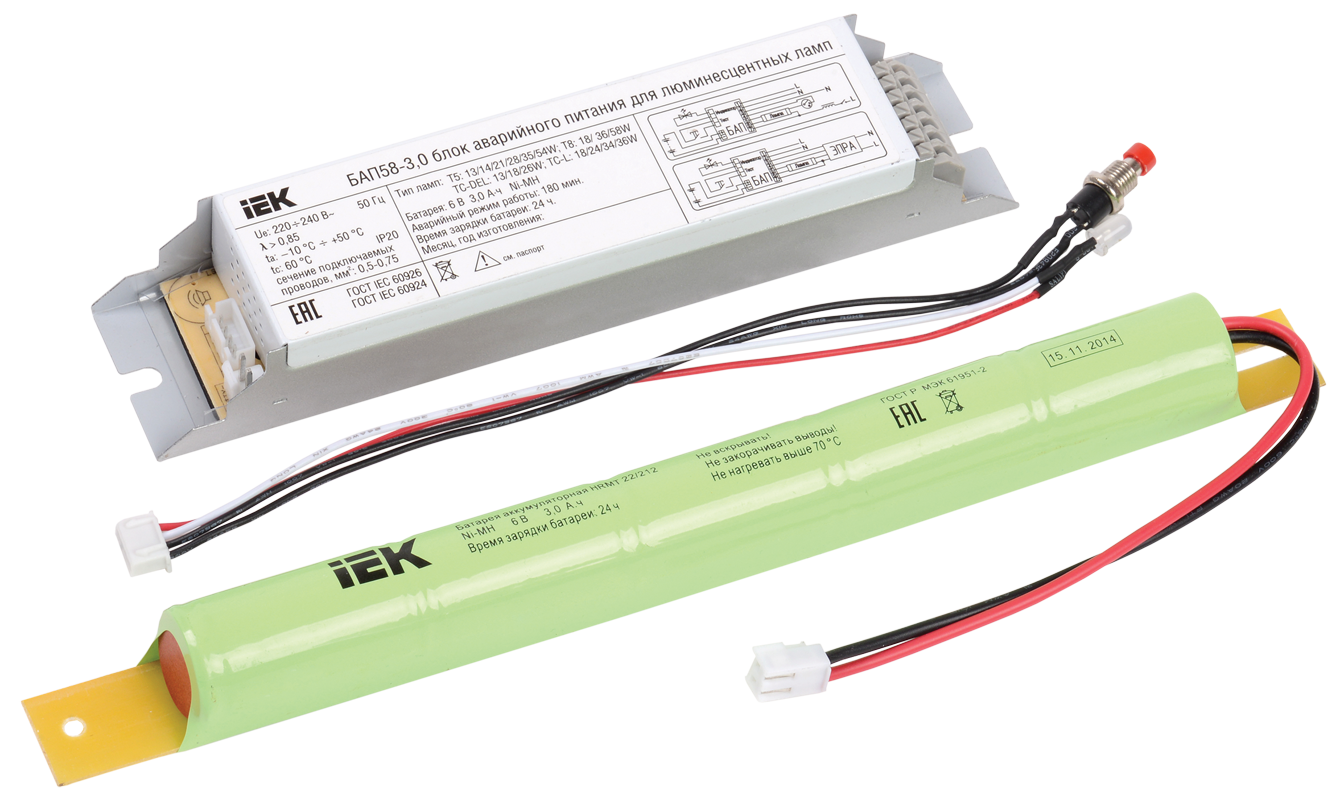 Блок аварийного питания БАП58-3,0 для ЛЛ/КЛЛ IEK LLVPOD-EPK-58-3H