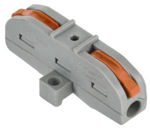 Строительно-монтажная клемма СМК 222-4111P проходная с площадкой (50шт/упак) IEK UKZ20-4111P-050