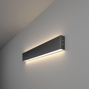 Светильник светодиодный линейный накладной двусторонний 53см 20Вт 4200К черная шагрень 101-100-40-53 a042924