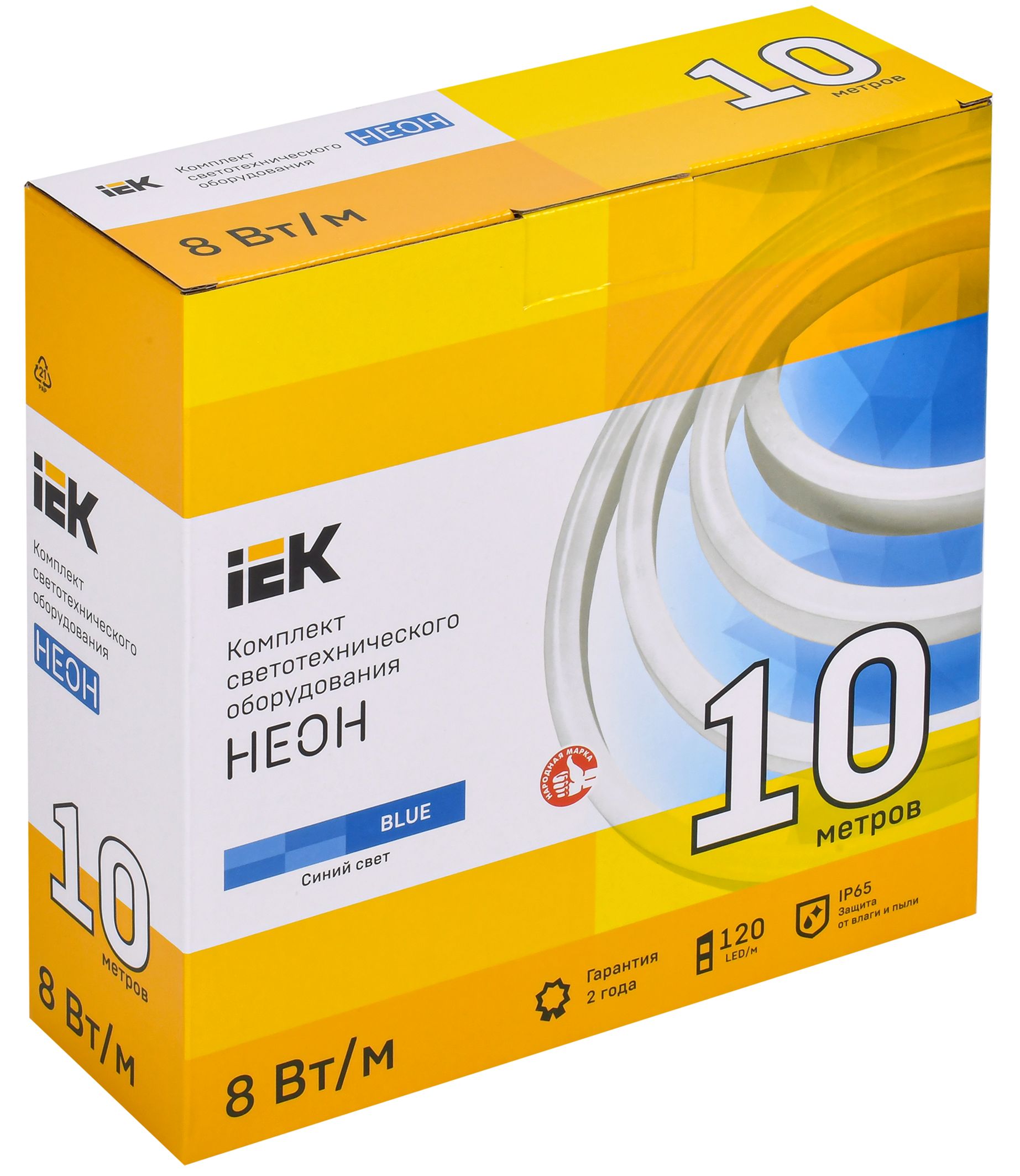 Комплект светодиодной подсветки "Неон" (лента LED 10м LSR5-2835B120-8-IP65-220В + драйвер) IEK