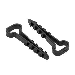 Дюбель-хомут (6х12 мм) для плоского кабеля черный (50 шт.) EKF plc-cd-6x12b