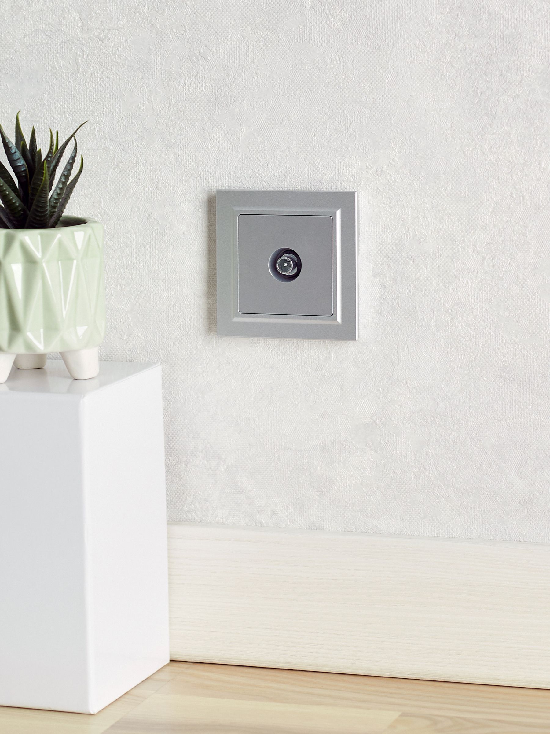 BRITE Розетка TV проходная РТВ10-0-БрА алюминий IEK - Фото 8