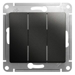Выключатель 3-кл. СП Glossa 10А IP20 (сх. 1+1+1) 10AX механизм антрацит SE GSL000731 400313