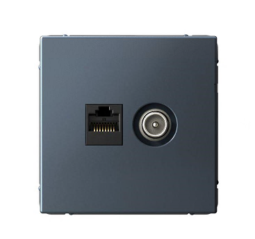 Розетка компьютерная + телевизионная 2-м ArtGallery RJ45 + TV кат.5E грифель SE GAL000789 1823497