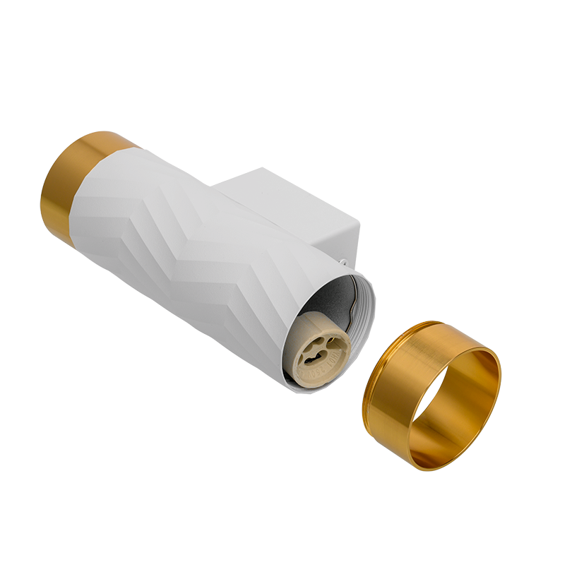Накладной светильник WOLTA WSL-GU10/W09WG IP20 под лампу GU10 Белый/золото LINEA D55x170 1/30 - Фото 6
