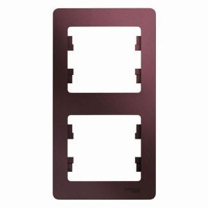 Рамка 2-м Glossa вертикал. баклажан. SE GSL001106 454345