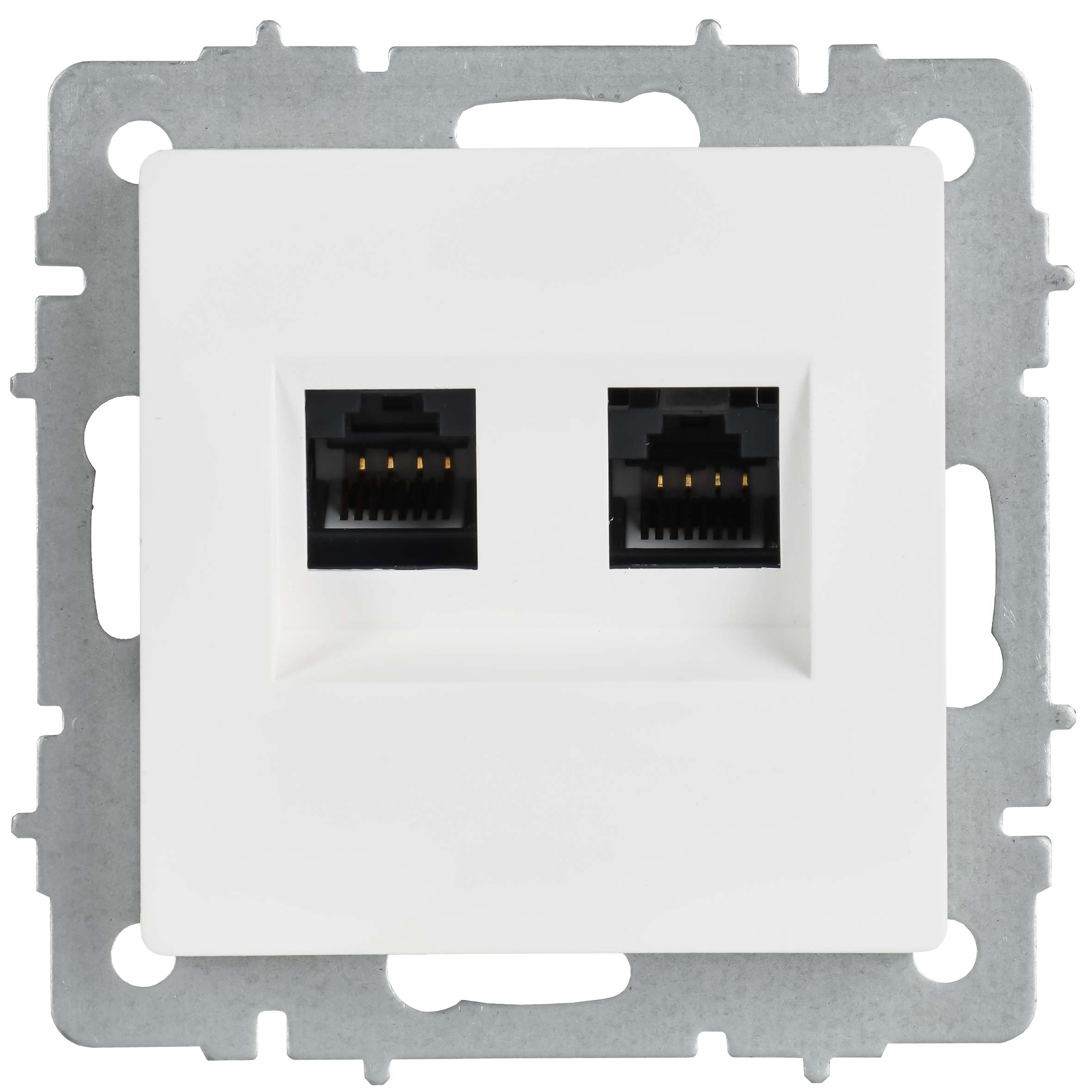 BRITE Розетка компьютерная двойная RJ45 кат.6 РК11-2-БрАБ арктический белый IEK - Фото 6