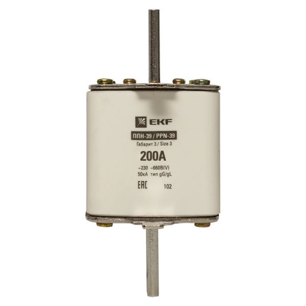 Плавкая вставка ППН-39 630/200А габарит 3 EKF - Фото 3