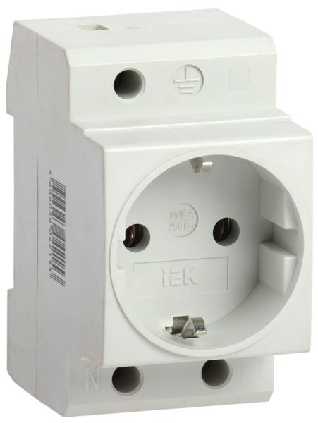 Розетка РАр10-3-ОПс заземлением на DIN-рейку IEK MRD10-16