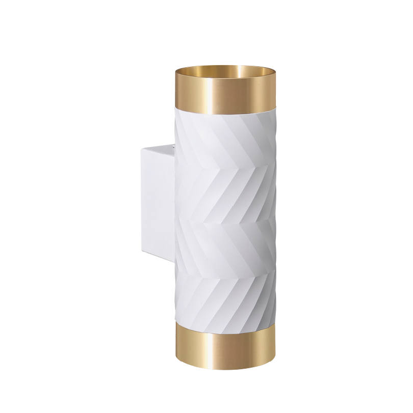 Накладной светильник WOLTA WSL-GU10/W09WG IP20 под лампу GU10 Белый/золото LINEA D55x170 1/30 - Фото 8
