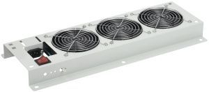 ITK Панель вентиляторная с выключателем 3 вентилятора без кабеля питания серая FM35-31M