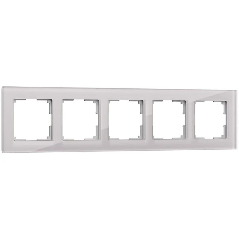 Рамка на 5 постов Favorit (дымчатый,стекло) Werkel