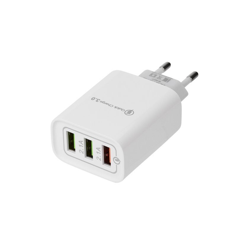 Сетевое зарядное устройство для iPhone/iPad REXANT 3 x USB, 5V, 3 А + 1 А + 1 А, белое 16-0277