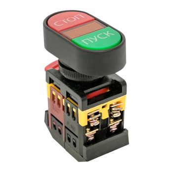 Кнопка APBB-22N "Пуск-Стоп" овальная 220В NO+NC EKF