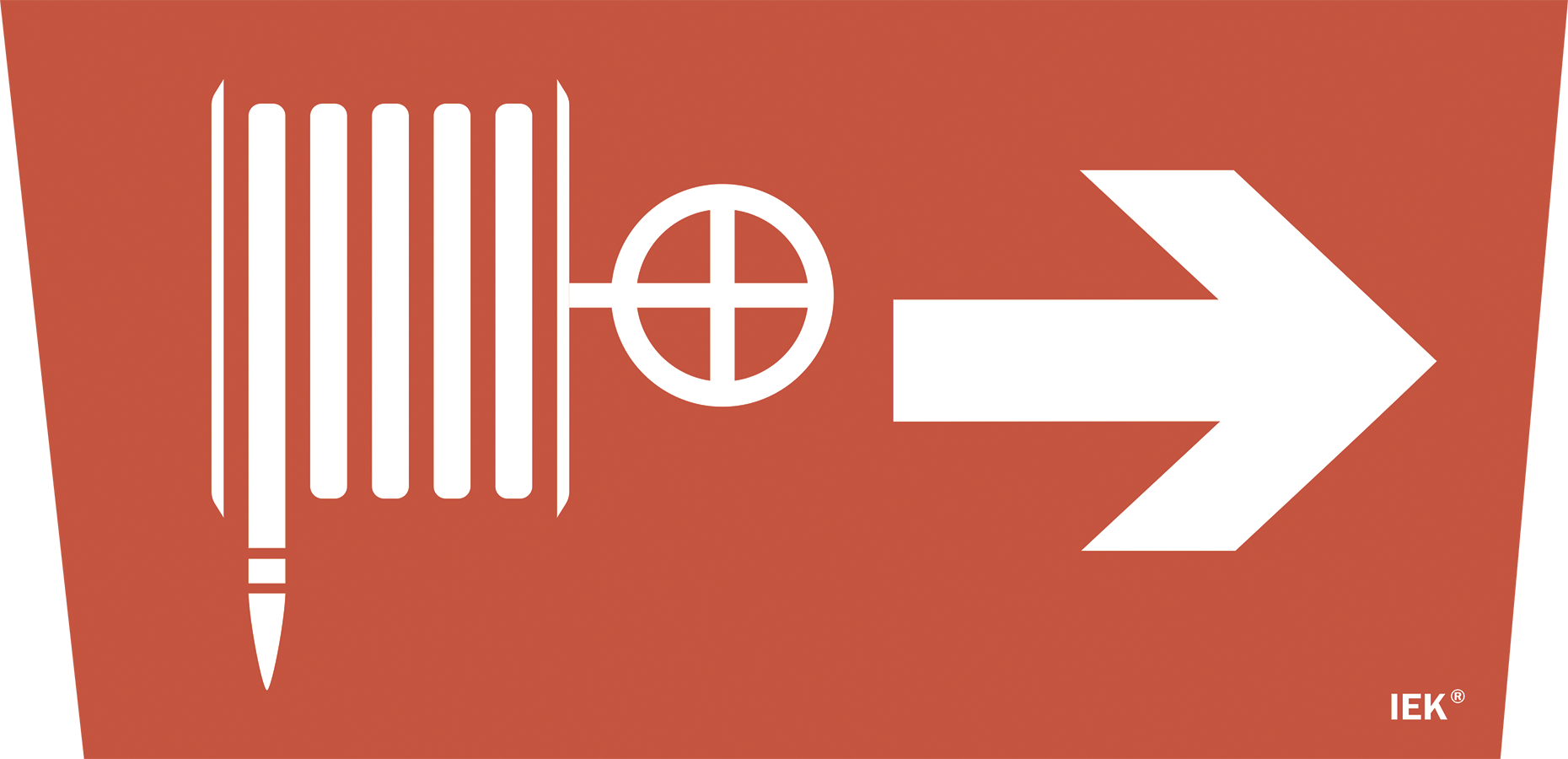 Этикетка самоклеящаяся 310х280мм "Пожарный кран/стрелка направо" IEK LPC10-1-31-28-PKNAPR