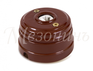 Розетка ретро компьютерная RJ45  (в комплекте с подъемной рамкой D70x45), цвет - коричневый, коллекц GE70341-04