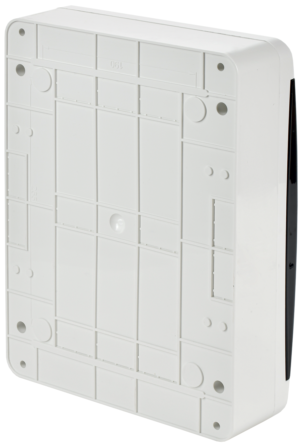 TEKFOR Корпус пластиковый БЕЛЫЙ ЩРН-П-24, IP41 черная прозрачная дверь IEK - Фото 6