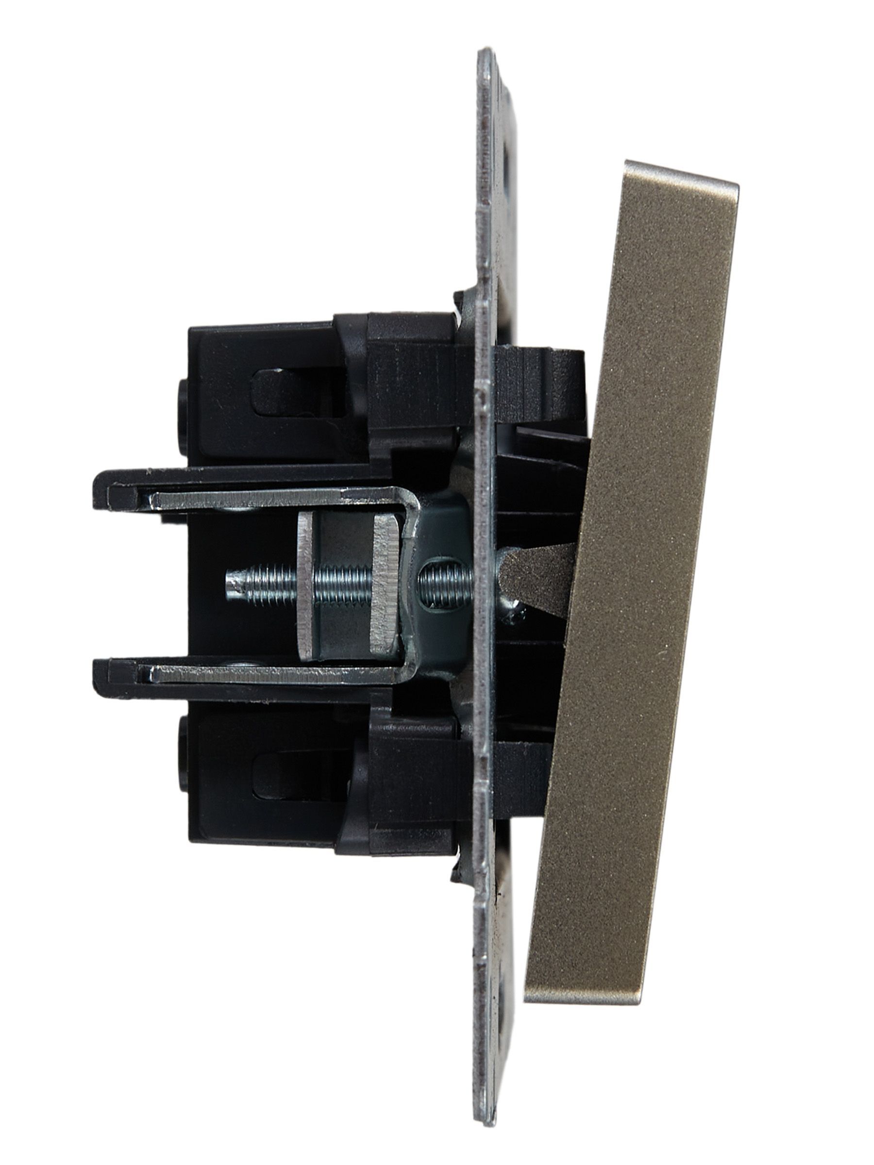 BRITE Выключатель 1-клавишный перекрестный 10А ВС10-1-3-БрШ шампань IEK - Фото 2