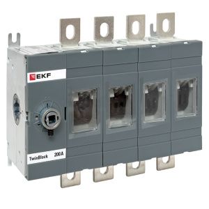 Рубильник 200A 4P без рукоятки управления TwinBlock EKF tb-s-200-4p