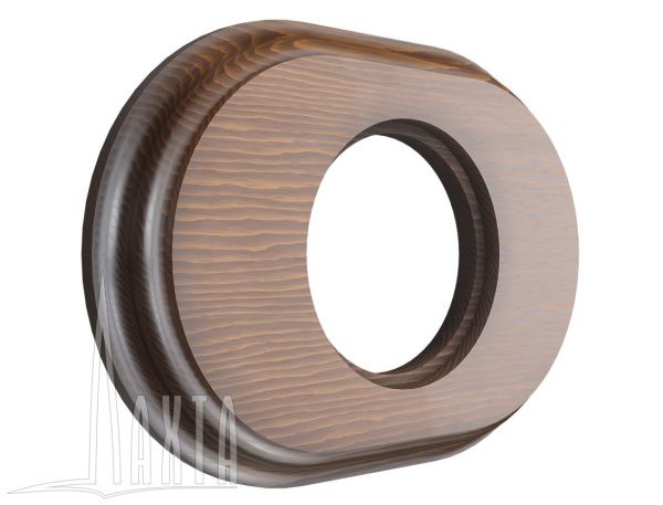 Рамка 1-мест, дерев, скрыт,уст,, овал, темный дуб Лахта "СенатЪ"