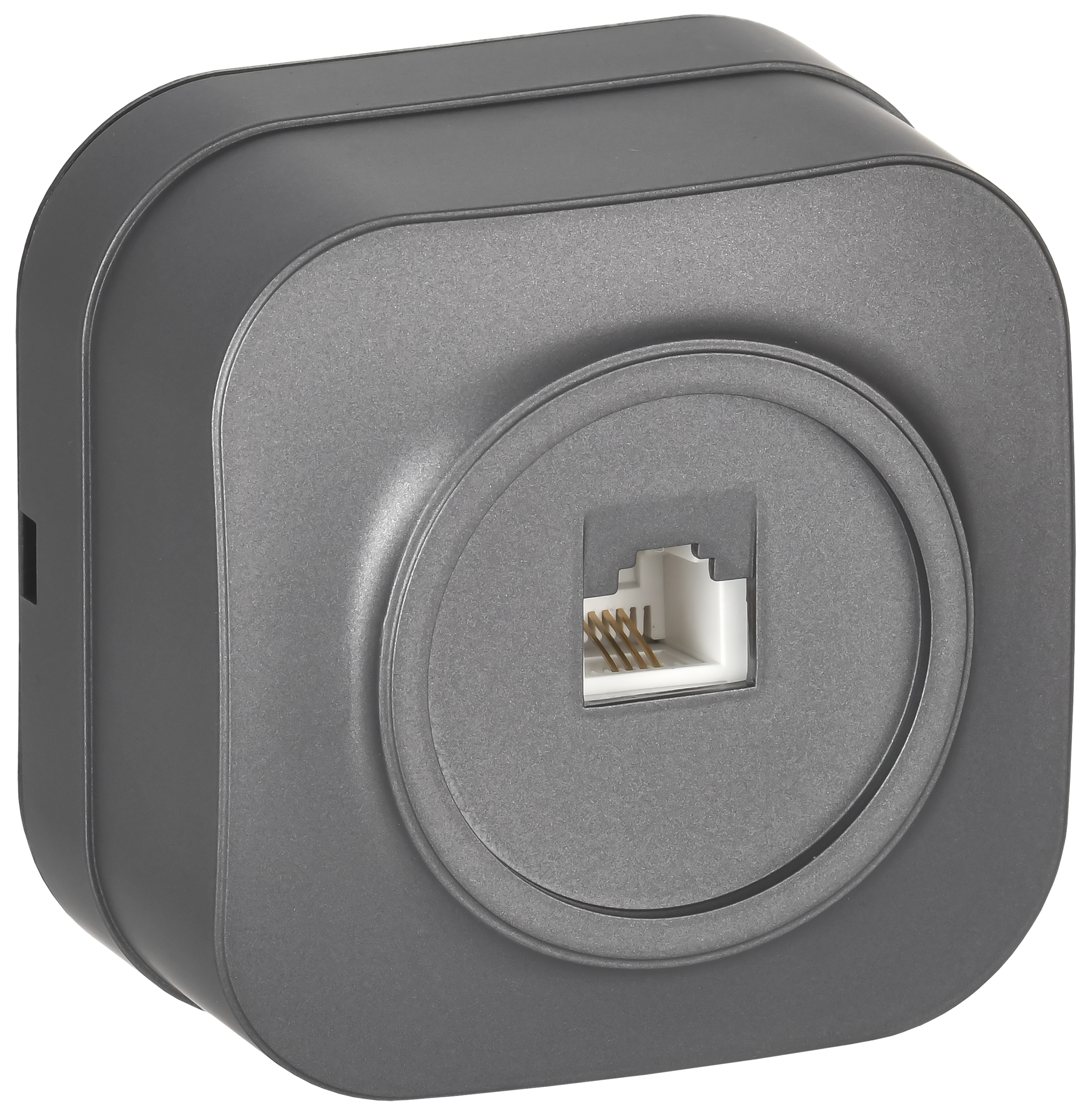 GLORY Розетка для открытой установки телефонная RJ11 РТ20-ХСм сталь матовый IEK ETH10-K46M